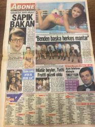 TAN GAZETESİ DOĞUM GÜNÜ HEDİYESİ - 12 EYLÜL 1992 - TAM TAKIM 10 SAYFADIR -Çiğdem-Ajda Pekkan-Fatma Girik-Zeynep Mangır-Bülent Ersoy-Davıd Malkson-Sibel Barış-Selami Şahin-Didem Hanım-Tuncay Yalın-Zeyer-Namık ŞAHİN-Fadil Öz-Teoman Atik-Gülay Pınarbaşı-Gülçin Burçin-Nurlihan Han-İbrahim Tatlıses-Zeki Müren-Emel Sayın-Ajda Pekkan-Neşe Karaböcek-Seyfi Nefzavi-Ringo Star-Francesca Star-Paul Manning-Selim Tüner-Metin Şentürk-Yeni Tan-Kemal Gönül-Parayı bastıranlar 400 yıl yaşayacak-Bizi tele kız gibi kullanıp sattılar-İngiltere’nin Bülent Ersoy’u evlendi-Tefeci Zeynep verem oldu-Sapık bakan-Benden başka herkes mantar-Bizim evde artık üç erkek var-Müdür beyler Tutti Frutti güzeli oldu-Novak’a son şans-Beşiktaş’ta Zeyer korkusu-İçinden Yaşar geçen fotoroman-Dayaktan sonra gelen aşk geceleri-200 milyarı devlete bağışlıyor