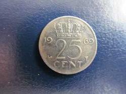 1969 YILI HOLLANDA 25 CENT