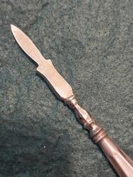 Tıp Aleti, Cerrah Aleti, Osmanlı Dönemi 800 Ayar Gümüş Damgalı Bistürü 11,5 cm. 14 gram.