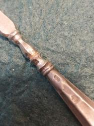 Tıp Aleti, Cerrah Aleti, Osmanlı Dönemi 800 Ayar Gümüş Damgalı Bistürü 11,5 cm. 14 gram.