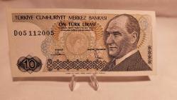 LOT.1 » PARA ÇİL 7. EMİSYON 10 LİRA MİLLİ PİYANGO KAĞIDINA BASILMIŞ TEK PARA 462