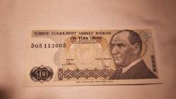 PARA ÇİL 7. EMİSYON 10 LİRA MİLLİ PİYANGO KAĞIDINA BASILMIŞ TEK PARA 462