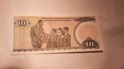 PARA ÇİL 7. EMİSYON 10 LİRA MİLLİ PİYANGO KAĞIDINA BASILMIŞ TEK PARA 462