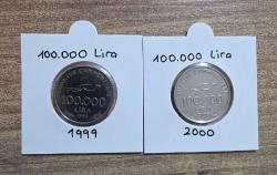 100.000  LİRA 1999-2000 ÇOK TEMİZ