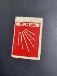 CHP bez yaka kokartı 1950’lerden CHP kokart bez