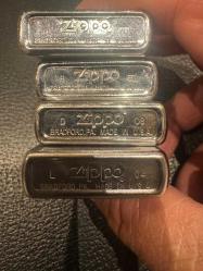 ORJİNAL ZİPPO ÇAKMAKLAR 4’ü de Çalışır durumda SERİLERİ ALTTA  YAZIYOR  L 04 -D 08 - H VII- K VIII
