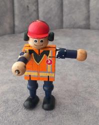 TÜRK HAVA YOLLARI PİST GÖREVLİSİ TEMALI AHŞAP OYUNCAK KONDİSYON YÜKSEK KOLEKSİYONLUK NADİR