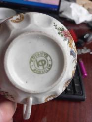 Vintage 1970 ler Kütahya Porselen damgalı işlemeli  2 adet fincan