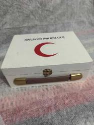 Doğal Ahşap Eğitici İlk Yardım Çantası içi boş araçta veya evde değerlendirilebilecek çanta 25x20 cm