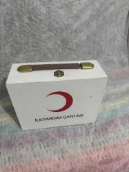 Doğal Ahşap Eğitici İlk Yardım Çantası içi boş araçta veya evde değerlendirilebilecek çanta 25x20 cm