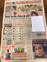 TAN GAZETESİ DOĞUM GÜNÜ HEDİYESİ - 6 EKİM 1992 - 2 SAYFADIR -Michael Jackson-Ahmet San-Süleyman Demirel-Tamer Tayfun-Matild Manukyan-Bedrettin Dalan-Kahveci-Mirkela-Sevim-Gerald-Ahmet Saral-Haldun Sevel-Seyyal Taner-Hülya-Serdar Er-O.K. I.Star’dan mega kazık-Demirel politikayı 1993’te bırakacak-Matild Ana da koalisyon istiyor-İstanbul’u Dalan’a sordular-Mirkela karısını köşe bucak kaçırıyor-Sevim Akdeniz’e açıldı-Ondaki tecrübe ikimize de yetti-Hayaliniz gerçekleşecek ünlü bir sinema sanatçısı olmak ister misiniz?-Uyduların kanalı-Süper Tan’cıların uydu kanalı Michael’ın ses telleri iflah olmuyor-Yarın yine süper çarşamba günü-Kahveci Özal’a laf söylettirmem-Çocuklarına çok düşkünler-Memelerine özgürlük verdim-Kazım Kanat’ın köşesi-Şanslı okurumuz İstanbul’da-Benim gizlim saklım yok-Sen onlara aldırma tatlım-Benimle tanışmak ister misin-Hayatta en hakiki mürşit tecrübeli kel hırsız Karikatür: Ölümün Sıcak Yüzü-Yazan ve çizen Haldun Sevel