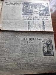 Cumhuriyet Pazar Gazetesi - 1 ağustos 1954 - arkeolog gözüyle dünyanın en zengin yeri Türkiye - renkli karikatür - akademi sergisi ve bir buluş yazan Selmi Andak - haftanın ansiklopedisi şeker - Küçük Kral çizen O. Soglow - Eğlencelik köşesi - haftanın şakaları yazan Burhan Felek - güzelliği üzerinde kumar oynayan genç bir yıldız Lila Rocco fotoğraf - Cumhuriyet İngiliz sinema dünyasında yazan Feyyaz Tokar - İngilizlerin Nadir yakışıklı artistlerinden biri Terence Morgan fotoğraf - meşhur balerinler birer birer sahneden perdeye geçiyorlar - Thilda Tamar karakaşlı sarışın rolünde Fotoğrafı - Mata Harinin ikinci dünya harbinde casusluk eden kızı Bando'nun hayatını canlandıran meşhur balerin Ludmilla Tcherina fotoğraf - Ev Kadın Moda - bir nebze kokunun beşbin yıllık tarihi Yazan Zeynel Akkoç - hikaye son müdafaa çeviren Vahdet Gültekin - nehir körlüğü - havacılıkta yeni hamleler uçakla helikopter arasında cetin bir yarış başladı - hemşehriler cemiyeti'nin kilyos gezisine katılanlar foto