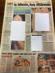TAN GAZETESİ DOĞUM GÜNÜ HEDİYESİ - 4 AĞUSTOS 1997 - 2 SAYFADIR -Kazım-Nalan-Erdinç Çelal-Arap Naci-Alpay-Ajda Pekkan-Toman Dedeoğlu-Melisa  Kazım seni boynuzladım-Baba’nın başı döndü-Kızı öpemedi hapisten yırttı-Ben şerefli bir erkeğim-Erkeği Ajda’nın kötü morarttı-İş bilenin kuş öttürenin-Kuşu çok öttürme sanatı-Bakire biriyle yapılan seks zevk verir mi