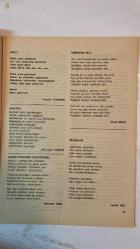 ANA KÜLTÜR SANAT, ŞİİR DERGİSİ - AĞUSTOS–EYLÜL 1992 SAYI: 196–197  NEDİM SAATÇİOĞLU – MEHMET RASİM MUTLU – YILMAZ AYBAR – DİLEK-BURHAN KILIÇ – SUAT YIĞMATEPE – MAKBULE ERMAN – NERMİN TABAK – DR. CEMALETTİN ALPTEKİN – MELAHAT OĞUZ – YASEMİN ÖZDEMİR – MÜZEYYEN KESKİN – KAMURAN TUNA – VURAL ŞAHİN – HANİFE TOK – A. NECMETTİN ÇANGA – YÜCEL İPEK – SEVGİ BALIN – TURHAN TAŞAN – EKREM ÇİÇEK – İSMAİL ÖZKAN – MİNE ERBİL – ALİ KEMAL AKAR – SERVET YÜKSEL – ALİ ABDÜLKERİMOĞLU – BİROL AYAN – NECLA ÜNAL – NECMETTİN SELÇUK – SADIK ATAY – NİEVLANA UYAR – NİLAY ŞARMAN – EROL GÜNGÖR – NURAN EROL – TAHİR ÜSTÜNDAĞ – MUSA KATİPOĞLU – MÜNİRE AKSARAY – HALİL NACİ AKSEKİ – AHMET EROL CİHAN – NACI ŞAHİN – HASAN OZAN – UFUK DEMİRCİ – M. GUFRAN TAŞ – FATMA ONUR – TAYYAR TAHİROĞLU – AHMET YARDIMCI – AYLİN SİPAHİOĞLU – SEVİL ASLIVAR – MEHMET POYRAZ – ERCAN AKBAY – MÜNEVVER ERİLMEZ – HASAN KARAKUŞ – BAHRİYE CANKUR – NURTEN CAN – ÜMİT MALKOÇ – TORNACI ÖMER – CAHİDE ULAŞ – NİLÜFER YAMANLICA – MEHM - TAM TAKIM  36 SAYFA