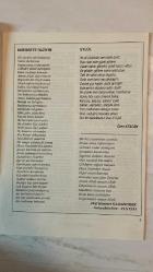 ANA KÜLTÜR SANAT, ŞİİR DERGİSİ - KASIM 1993 SAYI: 211  ÖZEN ATACAN – ARİF HİMMET KARAZEYBEK – MEHMET RASİM MUTLU – YILMAZ AYBAR – AHMET ALICI – CEMİL ÖZFIRAT – AHMET ÖZDEMİR – MELİHA AVNİ SÖZEN – BAHATTİN VARLIK – FERİDUN ÖZKAYA – MEDAR GÖREN – IŞIL KOÇ – BAHRİ SOHTORİK – İSMAİL ALİ SARAR – DAMLA ÇALIŞIR – GÜRAY AKKAN – FATMA ONUR – TURHAN TAŞAN – SELAHATTİN DEMİRKRANER – AYLIN SİPAHİOĞLU – NERİMAN GÖKDEMİR – SEVİM KARABULUT – NECMETTİN SELÇUK – EMİNE İNAN – M. YILMAZ ERDEM – AYŞE ERGÜN – MUTLU ÇELİK – KAMURAN TUNA – HİKMET ÇELİK – AYTEN ELBASAN – MUAMMER BAYDERE – FERHAN BALIRAK – ERCAN AKBAY – EROL GÜNGÖR – BERRİN GÜLER – HABİB GEREZ – ALİ YAYLAGÜL – TAYYAR TAHİROĞLU – TALAT DEMİR – ELA ODYAKMAZ – MEFKÜRE DÜNDAR – SALİHA ÜREŞ TERCANLI – ERHAN AKSAN – ABDULLAH ÇETİN OĞUZOĞLU – ALİ ABDÜLKERİMOĞLU – SULTAN ÖNER – MEHMET ARSLAN – MÜJGAN BULAN – NEZİHE DERYA BALTAŞ – NİHAN DİLEK – SEÇKİN GÜNDÜZ – ÖMER ALBAYRAK – NECLÂ ÜNAL  MÜEBBETE RAZIYIM – EYLÜL – KAVGA GELDİ CİHA - TAM TAKIM  36 SAYFA