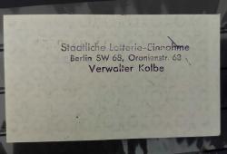 1944 Nazi Almanyası Piyango bileti- nadir
