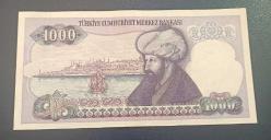 7 Emisyon J 10 441144 Seri 1000 Lira Çil altı
