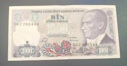 7 Emisyon G 62 Seri 1000 Lira Çil altı