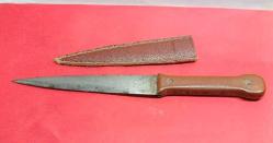 ÇK6----DERİ KINLI ESKİ HANÇER---ZARF AÇACAĞI