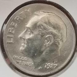 AMERİKA  1987 P  1 DIME
