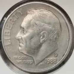 Efemera - AMERİKA  1989 D  1 DIME - kitantik - kitaLog