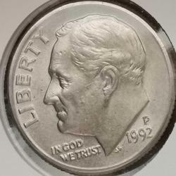 AMERİKA  1992 P 1 DIME