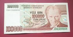 7 Emisyon G 90 Seri Prefix 100 Bin Lira Çil