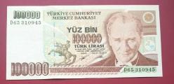 7 Emisyon D 65 Seri 100 Bin Lira Çil