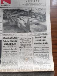 Tan Gazetesi - 25 Ağustos 1940 - Amerika ile İngiltere arasındaki anlaşma Yazan Zekeriya Sertel Başmakale - Arnavutluk Yunanistan hududu ile italyanların bazı iddialarda bulunduğu Yanya şehri civarını gösteren harita - İngiltere Yunanistan'ın yardımına koşacak - İngilizler son günlerde tayyare imalatına büyük hız vermişler fotoğraf - başvekilimiz Doktor Refik Saydam dün sabah karabük'ten Ankara'ya döndü - yakalanan Yahudiler - İngiltere'nin Türkiye Ticaret Birliği reisi Lord Glentommer İzmir'de - fakir köylüye taksitle arazi verilmesi kararlaştı - İstiklal uğrunda yazan İsmail Hakkı Başak yazı dizisi - İstanbul kürek Şampiyonası bugün yapılıyor -  Samsun Basra yolu açılıyor - makyajlı kadın yazan Refik Halid - hikaye Battal Ağanın Rüyası - Kodak Film - Bugün öğleden sonra Hamiyet Yüceses Büyükdere Beyazparkta - Yatılı Boğaziçi liseleri - Hamiyet Yüceses her akşam harbiye'de belvü bahçesinde - bağırsak solucanlarına karşı Santa - ekmeğin tartı ile satılması muhtemel -  radyo programı