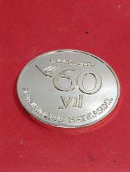 MDL8----YAPI KREDİ BANKASI 60, YIL GÜMÜŞ KAPLAMA MADALYON
