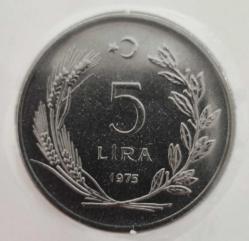 5 LİRA TEDAVÜL TAM SET  (1974/1975/1976/1977/1978/1979) (6 ADET BÜYÜK TİP)
