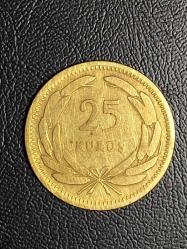 1949  YILINA AİT MADENİ 25 KURUŞ ÇÇT ( PİRİNÇ )   TCM 4005