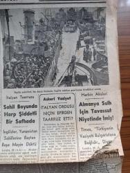Tan Gazetesi - 31 İlkteşrin (Ekim) 1940 - İtalyan emperyalizminin bir tarihçesi yazan Sabiha Zekeriya Sertel Başmakale - Cumhurreisimiz İsmet İnönü millet meclisini yarın bir nutukla açacak fotoğraf - Petain'in Nutku Almanya ile işbirliği kabul ettim - İngiliz askerleri bir deniz üssünde İngiliz nakliye gemilerine bindikleri sırada fotoğraf - İtalyan taarruzu sahil boyunda harp şiddetli bir safhada - Almanya sulh için tavassut niyetindeymiş - Yeni Sezar yazan Sabiha Zekeriya Sertel - İtalyan kuvvetlerinin taarruz istikametlerini gösterir harita - Amerika'nın yardımı İngiltere'ye 35 Uçan Kale gönderiliyor - hava harpleri Berlin üzerinde dün de geniş harekat oldu - yeni elektrik ve su tesisatı Dün Kağıthanede açıldı - Galatasaray ile Fenerbahçe berabere kaldılar - yüzme müsabakaları - Akasya palas başrollerde Hazım Körmükçü Cahide Sonku İpek ve Saray sinemasında - şehir tiyatrosunda melodram Bir Ana yazan Ulunay - gözüme çarpanlar yazan Sevim Sertel - İmperio Argentina  Sümer Sinemasında