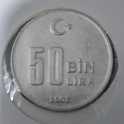 50 BİN LİRA TEDAVÜL LOTU  (2001/2002/2003/2004)  4 ADET