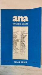 ANA KÜLTÜR SANAT, ŞİİR DERGİSİ - KASIM 1996 — SAYI: 233 NUŞİN KAVUKÇUOĞLU - SAMİ DERİNTUNA - SALİHA BATUR - NIHÂL ÖZYÜKSEL - SEFER ÖNEN - YILMAZ AYBAR - EZRA POUND - AYŞEGÜL AŞKIM KARAGÖZ - ALİ SIRTLI - HAŞİM RAŞİT ÇORBACI - BULUT ÇALIŞIR - BAHRI SOHTORIK - NURTEN TOLAY - MUALLA ORHON - NECLÂ ÜNAL - AYHAN İNAL - ALİ ABDÜLKERİMOĞLU - EMİNE ÖKSÜZOĞLU - ŞAHAP TAHTALIOĞLU - NURŞEN ASLAN - AYLA ATAMAN - CELİLE ÇELİKEL - YAŞAR BARAN - ALEV ÇELİK - SADIK ATAY - ŞADİYE ERDÖLEN - TAHİR KUTSİ MAKAL - DURAN DEVECİ - ERCAN AKBAY - İSMAİL ŞAHİNKAYA - VEDAT FİDANBOY - HASAN KARAKUŞ - CEMİL ESEN - CANAN MERT - HÜLYA SÖNMEZ - İNCİ TUN - FERIHA BERİŞ - BERRAN YALÇIN - MEHMET ÇELİK - GALİP UZUNCA - ZEKİ AKDOĞAN - ASUMAN ÇAĞLAYAN - LÜTFÜ GÜLŞEN - ÖZGÜR KURT - TIJAN GÜNERHAN - GÜLER ÖZÇELİK - SERPİL GÜÇ KÜLTÜR SANAT - ATAMA SESLENİŞİM - 10 KASIM - IŞIKSIN ATATÜRK - SANATSIZ KALAN BİR MİLLETİN  - TAM TAKIM  36 SAYFA