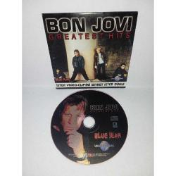 Bonjovi CD rom Blue Jean Bon jovi greatest hits. çalışmasını etkilemeyen çizikler var. Orijinal. Sorunsuz çalışıyor.