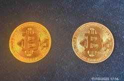 Bitcoin Altın ve Gümüş Renk Büyük Boy