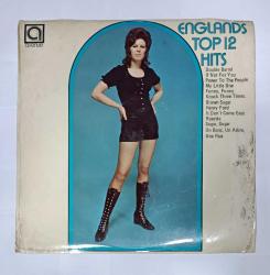 ENGLANDS TOP 12 HITS 33'LÜK LP PLAK 10/9,5 KONDİSYONDA
