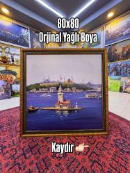 ORJİNAL YAĞLI BOYA ÇERÇEVELİ KIZ KULESİ