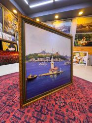 ORJİNAL YAĞLI BOYA ÇERÇEVELİ KIZ KULESİ