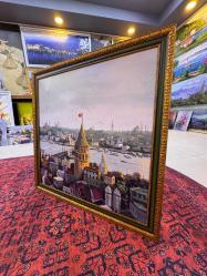 ORJİNAL YAĞLI BOYA ÇERÇEVELİ GALATA KULESİ