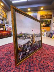 ORJİNAL YAĞLI BOYA ÇERÇEVELİ GALATA KULESİ