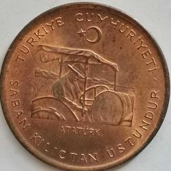 TÜRKİYE 1974  10 KURUŞ  HATIRA SABAN KILIÇTAN ÜSTÜNDÜR. FAO- Tarımsal İlerleme Serisi