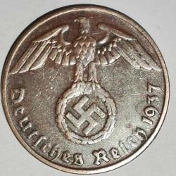 NAZİ ALMANYASI  1937 A   1  PFENNIG