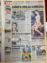 TAN GAZETESİ DOĞUM GÜNÜ HEDİYESİ - 1 - 2 HAZİRAN 2004 - TAM TAKIM 8 SAYFADIR -Teşrin-Paris Hilton-Müjde Ar-Ümit Belen-Meryem-Feruza-İzzet Altuntaş-Faruk Eversel-Şeytan Battal Gazi-Sinan Aydın-Dr. Emre Akkuş-Cameron Diaz-Güzide Duran-Hülya Avşar-Mustafa Kırmızıgül-İlker İnanoğlu-Nadia-Osman Deniz-Bahar Bandırma-Mert Koç-Deniz Yücel-Ayşe Yalçın Viagra erkeklere çok iyi geliyor-Herkese süper dergi-Su halimize bak-Plajlar canlandı-Sigara-sız hayat için 10 neden-Avrupa Birliği komedisi-ABD ve İsrail’e boykot-Battal Gazi’ye özenince-Ihlamur balı-Dağınık yatak-Seks hormonu depoları-Ereksiyon ve bisiklet ilişkisi-Stresle başa çıkmanın yolları-Çamaşırları çalınınca-Jön buldu-Aşk delisi Türkiye’de ilk kez-Havuzda bahçıvanla seks yapan ünlü kim-Hangi ünlü yıldız külot giymiyor-Düşman yapmaz-Doğa çıldırdı-Çift başlı keçi-Çift başlı buzağı-Türk sinemasında cinsellik-Ege’den yükselen star-Meryem’in perişanlığı-Yaşanmamış bir gençlik-Yeni bir İsmail-50 yıl gerideler-Battal Gazi’ye özenince-Fıstık gib