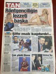 TAN GAZETESİ DOĞUM GÜNÜ HEDİYESİ - 8 ARALIK 1997 - TAM TAKIM 8 SAYFADIR -Şifo Mehmet-Zeynep Özal-Adnan Güngör-Aysu Başar-İbrahim Tatlıses-Diana-Röntgenciliğin lezzeti başka-Sevda Demirel-Sevgi Uysal-Gökhan Çakır-Sami Çakır-Orhan Tosun-Murat Hikmet Hasan-Emel Sayın-Birgen Ay-Erkan Özerman-Nathalie-Volkan Romancılık Kiminin parası kiminin orası-Numarası batsın-Bir tecavüz hayat kaydırdı-Röntgenciliğin lezzeti başka-Şifo mal kaptırdı-Çok yönlü Diana-Vefakâr İbo-Trabzonspor kenetlendi-Kedi gibi uysal vahşi kadın-Üniversiteli ölüme atladı-İçkili soyguncu şaşırdı-Ya bir de seks olmasaydı Şifo’ya boynuz-Günün karikatürü Laptopu da yerler-Ver kurtul-Katilin çiftliği ağaç kesti-Tanınmamak için kızardı-Sigara fabrikaları hapı yuttu-Kedi gibi uysal vahşi kadın-Kime karşılaşırsam ondan hoşlanmışımdır-Sevgilimle yeni tanıştık-Herkes kendi elindedir-Yaşamayı seven kadın-Kadınlar kadın kaçırdı-Mahkumlara seks izni-ABD’de sigaraya reklam yasağı-Birgen Air’in sahibi evinde ölü bulundu