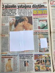 TAN GAZETESİ DOĞUM GÜNÜ HEDİYESİ - 8 ARALIK 1997 - TAM TAKIM 8 SAYFADIR -Şifo Mehmet-Zeynep Özal-Adnan Güngör-Aysu Başar-İbrahim Tatlıses-Diana-Röntgenciliğin lezzeti başka-Sevda Demirel-Sevgi Uysal-Gökhan Çakır-Sami Çakır-Orhan Tosun-Murat Hikmet Hasan-Emel Sayın-Birgen Ay-Erkan Özerman-Nathalie-Volkan Romancılık Kiminin parası kiminin orası-Numarası batsın-Bir tecavüz hayat kaydırdı-Röntgenciliğin lezzeti başka-Şifo mal kaptırdı-Çok yönlü Diana-Vefakâr İbo-Trabzonspor kenetlendi-Kedi gibi uysal vahşi kadın-Üniversiteli ölüme atladı-İçkili soyguncu şaşırdı-Ya bir de seks olmasaydı Şifo’ya boynuz-Günün karikatürü Laptopu da yerler-Ver kurtul-Katilin çiftliği ağaç kesti-Tanınmamak için kızardı-Sigara fabrikaları hapı yuttu-Kedi gibi uysal vahşi kadın-Kime karşılaşırsam ondan hoşlanmışımdır-Sevgilimle yeni tanıştık-Herkes kendi elindedir-Yaşamayı seven kadın-Kadınlar kadın kaçırdı-Mahkumlara seks izni-ABD’de sigaraya reklam yasağı-Birgen Air’in sahibi evinde ölü bulundu