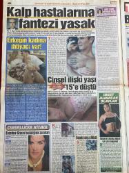 TAN GAZETESİ DOĞUM GÜNÜ HEDİYESİ - 25 - 28 KASIM 2005 - TAM TAKIM 8 SAYFADIR - DENİZ AKKAYA TAM SAYFA POSTERİ -Deniz Akkaya-Murat Aslan-Mehmet Yıldırım-Hülya Avşar-Mahmut Kaya-Debla Lafave-Alessandra Ambrosio-Mustafa Erdoğan-Nihat Doğan-Aysun Kayacı-Pınar Altuğ-Constantza Ferlani-Ahmet Şimşek-Angelina Jolie-David Beckham-Charlize Theron-Tom Selleck-Anne Robinson-Jodie Foster-Sisi Hırçın kız-AIDS paniği-Balıkesirli Kazanova-Ortadoğu’da Viagra patlaması-Kendini adadı-İşte en seksi Pirelli kızları-Hapisten kurtuldu-Aldatıldı-Erkek neden ihanet eder-Erkekler konuşmuyor-Kusurlu eşe tazminat yok-İtalyan erkeklerin tecavüz yorumu-Öfke baldan tatlıdır-Erkek dediğin hazır kıta olur-Çapkınlar daha verimli-Kadınlar da çapkın-Bu kadar zengin miyiz-Marjinallerin evlilik tercihleri-Terkedildi Dayak olayında Deniz Akkaya’ya ikinci darbe-Son günlerin en popüler ismi Deniz Akkaya’nın süper tam sayfa posteri içerde-AIDS sosyetede panik yarattı-Annye bak-Hamile kadın rüşvet kapacak-Temiz iş-Rus mafyası