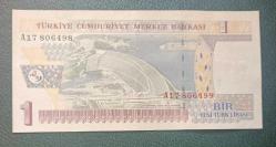 8 Emisyon A 17 Seri 1 Yeni Türk Lirası Çil altı