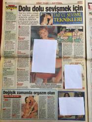 TAN GAZETESİ DOĞUM GÜNÜ HEDİYESİ - 29 HAZİRAN 1997 - TAM TAKIM 8 SAYFADIR -Helga-Temel-Fadime-Derya-Hülya Avşar-Faruk Peter-Ayşegül K.Çiçekçi-Neriman-Toshack-Terim-Hasan Türköz-Sabri Yeşileyen-Hanıme Nuri-Ali Kalkancı-Mehmet Ali Birand-Savaş Yıldız-Teslime Tablacı-Esin Ulubaş-Gönül İşi bil kuşu uzun öttür-Helga haydi topukla-10 kıza tecavüz etti-Derya’yı soydu­lar-Venüs’te hayat var-Aşk hamamı basıldı-Ne şanslı velet-Sevgilisini çıldırttı-Çapkın kurt işbaşında-Marsık gibi oldu-Gazi Koşusu’nu kazanan 25 milyar lirayı götürecek-En fazla kazanan eküri Elieyşil olacak-Gazide büyük heyecan-Eniştesini satırla doğradı-PKK haraççıları yakalandı-Transparan yine gözde-Erkekler yatakta patron mu?-Hizmetçinin tuzağına düştüm-Dolu dolu sevişmek için-Değişik zamanda orgazm olun TAO’cu seks teknikleri-TAO’cu sevişme teknikleri-Cinsel yaşamınıza renk katacak müthiş bir yazı dizisi-Alemcilerin hamam sefası kursaklarında kaldı-Hülya bak tekmeliyor-Sırnaşık-Bravo olay karı-70 yaşından sonra ablasını boşa